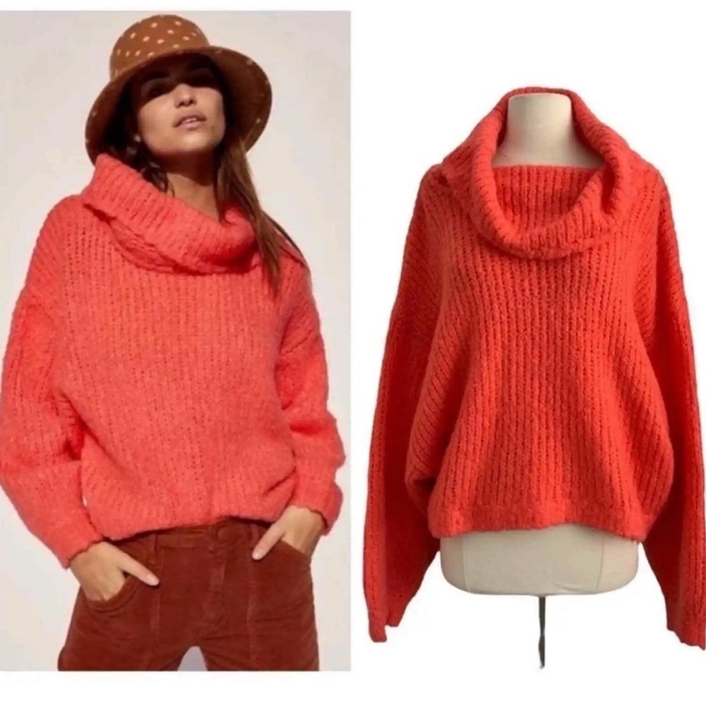Anthropologie Pilcro Zamora Wool Alpaca Cowl Necklace Sweater Size M